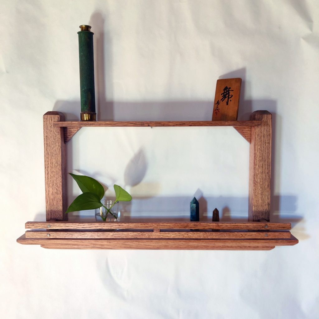 Bigger, Burlier Oak Display Rack for Objects and Air Plants