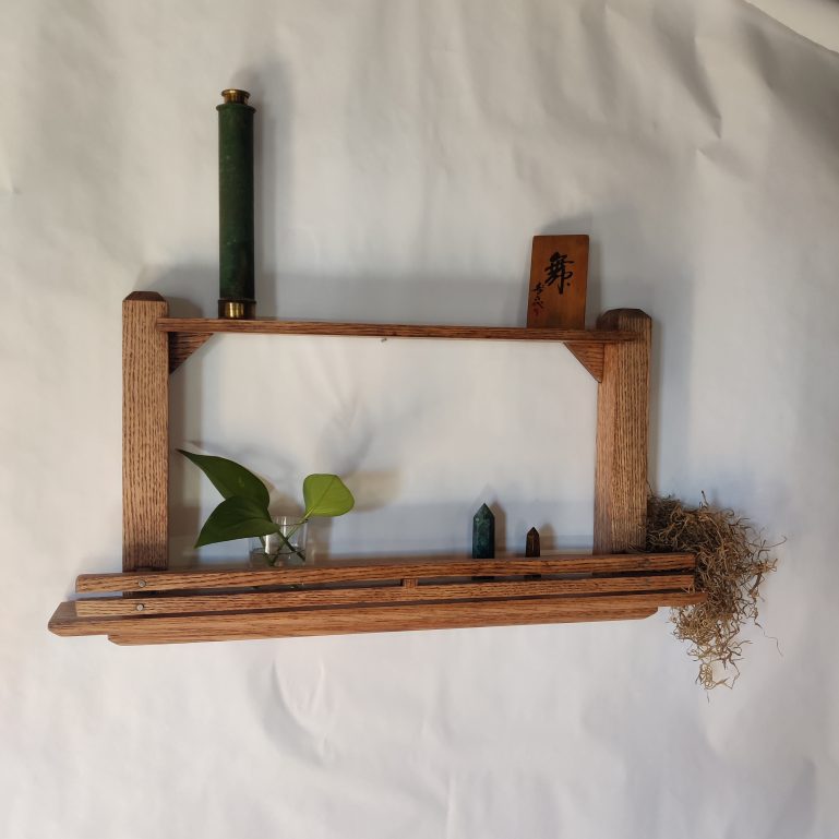 Bigger, Burlier Oak Display Rack for Objects and Air Plants 2 Bigger, Burlier Oak Display Rack for Objects and Air Plants 2