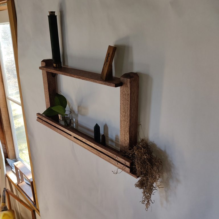 Bigger, Burlier Oak Display Rack for Objects and Air Plants 3 Bigger, Burlier Oak Display Rack for Objects and Air Plants 3