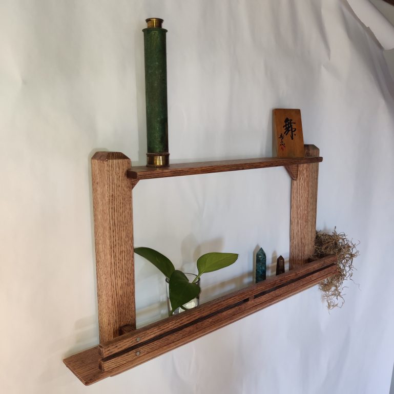 Bigger, Burlier Oak Display Rack for Objects and Air Plants 4 Bigger, Burlier Oak Display Rack for Objects and Air Plants 4